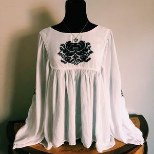NWT Long Sleeved Soft Pleated Blouse